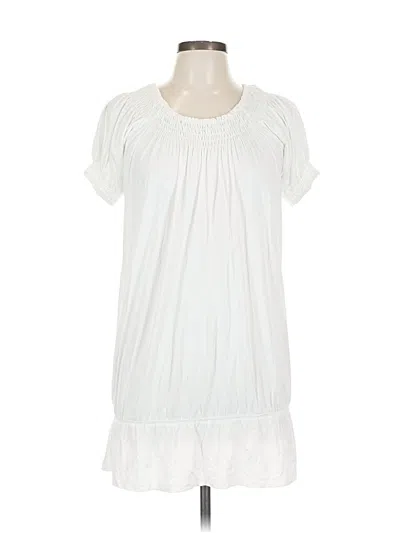 Pre-owned Inc International Concepts Casual Dress In White