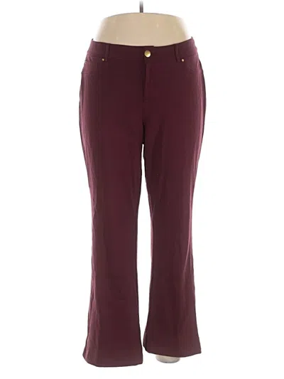 Pre-owned Inc International Concepts Casual Pants In Burgundy