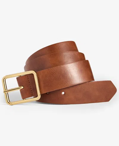 Inc International Concepts Casual Solid Belt, Created For Macy's In Cinnamon