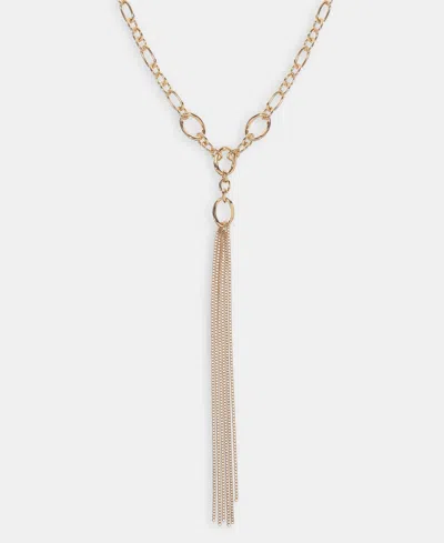 Inc International Concepts Chain Tassel Lariat Necklace, 20" + 3" Extender, Macy's Exclusive In Gold