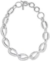 Inc International Concepts Chunky Chain 19" Statement Necklace, Exclusively At Macy's In Silver