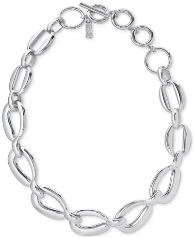 Inc International Concepts Chunky Chain 19" Statement Necklace, Exclusively At Macy's In Silver