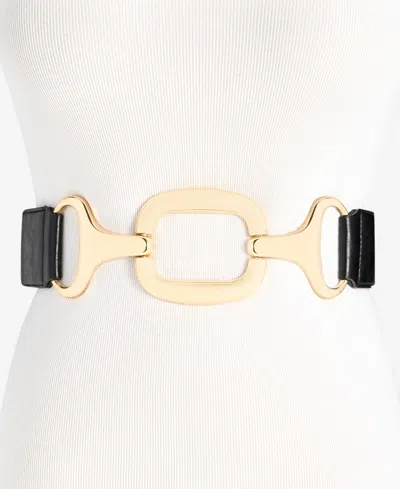 Inc International Concepts Chunky Hardware Stretch Straw Belt, Macy's Exclusive In Pink