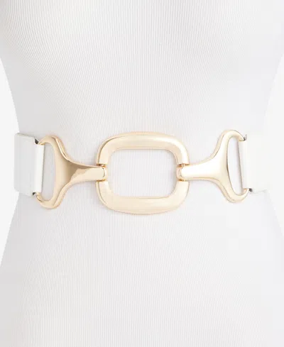 Inc International Concepts Chunky Interlock Stretch Belt, Exclusively At Macy's In Gold