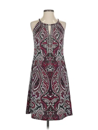 Pre-owned Inc International Concepts Cocktail Dress In Burgundy