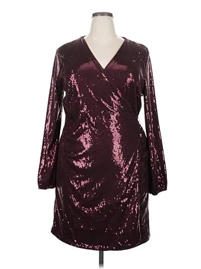 Pre-owned Inc International Concepts Cocktail Dress In Burgundy