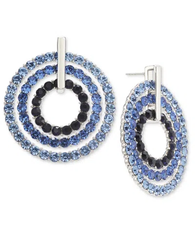 Inc International Concepts Color Pave Orbital Drop Earrings, Created For Macy's In Blue