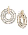 INC INTERNATIONAL CONCEPTS COLOR PAVE ORBITAL DROP EARRINGS, CREATED FOR MACY'S