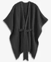 Inc International Concepts Cozy Belted Ruana Topper, Macy's Exclusive In Gray