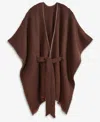 Inc International Concepts Cozy Belted Ruana Topper, Macy's Exclusive In Brown
