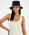 Inc International Concepts Crochet Bucket Hat With Whipstitch Trim, Exclusively At Macy's In Black