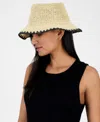 Inc International Concepts Crochet Bucket Hat With Whipstitch Trim, Exclusively At Macy's In Med Beige