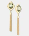 Inc International Concepts Crystal & Chain Tassel Linear Drop Earrings, Macy's Exclusive In Gold