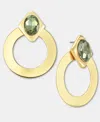 Inc International Concepts Crystal & Hoop Drop Earrings, Macy's Exclusive In Gold
