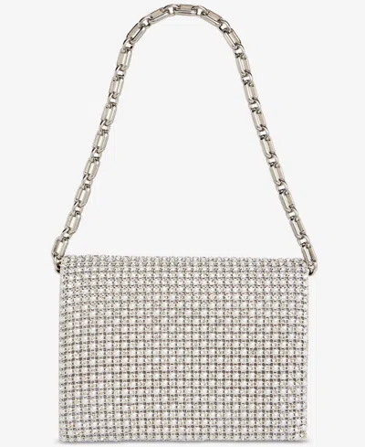 Inc International Concepts Crystal And Imitation Mini Pearl Clutch Hanbag, Macy's Exclusive In Green