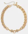 Inc International Concepts Crystal Chain Link Collar Necklace, 15-1/2" + 3" Extender, Macy's Exclusive In Gold