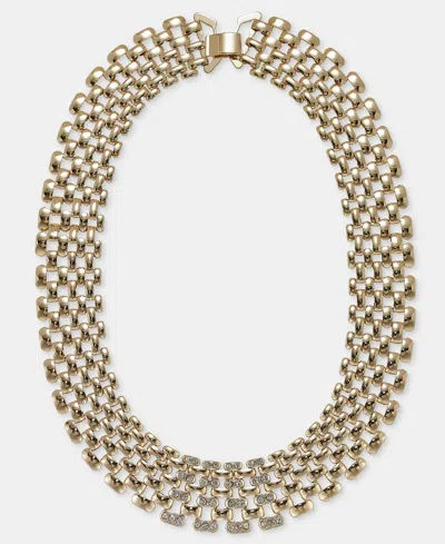 Inc International Concepts Crystal Stone Collar Necklace, Macy's Exclusive In Gold,cryst