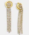Inc International Concepts Crystal Tassel Knot Statement Earrings, Macy's Exclusive In Gold