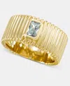 Inc International Concepts Cubic Zirconia Textured Band Ring, Macy's Exclusive In Gold
