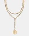 Inc International Concepts Disc Charm Layered Lariat Necklace, 16" + 3" Extender, Macy's Exclusive In Gold
