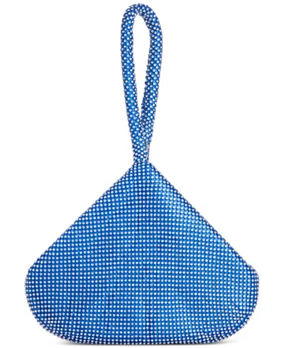 Inc International Concepts Doris Medium Crystal Mesh Pouch, Created For Macy's In Blue