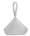 Inc International Concepts Doris Sparkle Mesh Pouch, Created For Macy's In Silver,silver