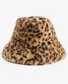 Inc International Concepts Faux Fur Fleece Lined Bucket Hat, Macy's Exclusive In Brown