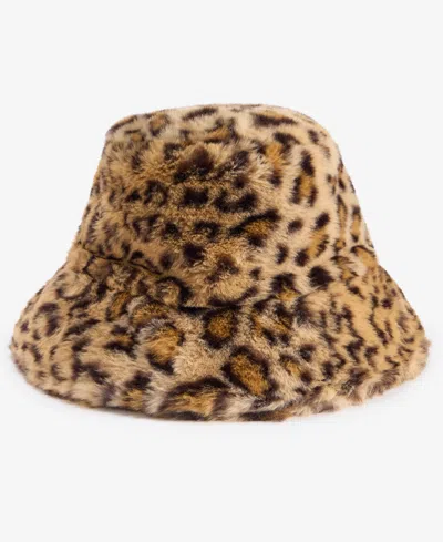 Inc International Concepts Faux Fur Fleece Lined Bucket Hat, Macy's Exclusive In Brown