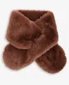Inc International Concepts Faux Fur Pull-through Scarf, Macy's Exclusive In Brown