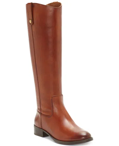 INC INTERNATIONAL CONCEPTS FAWNE WIDE-CALF LEATHER KNEE HIGH BOOTS, CREATED FOR MACY'S