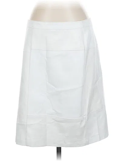 Pre-owned Inc International Concepts Formal Skirt In White