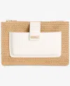 Inc International Concepts Franee Straw Pouch, Exclusively At Macy's In Straw,vanilla