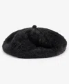 Inc International Concepts Fuzzy Knit Beret, Macy's Exclusive In Black