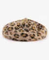 Inc International Concepts Fuzzy Knit Beret, Macy's Exclusive In Animal Print