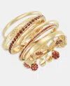 Inc International Concepts Gold-tone 7-pc. Set Crystal Bangle Bracelets, Exclusively At Macy's In Gold