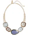 Inc International Concepts Gold-tone Color Stone Statement Necklace, 16" + 3" Extender, Exclusively At Macy's In Turquoise