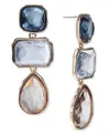 Inc International Concepts Gold-tone Color Stone Triple Drop Earrings, Exclusively At Macy's In Turquoise