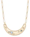 Inc International Concepts Gold-tone Crystal & Imitation Pearl Curved Bar Statement Necklace, 16-1/2" + 3" Extender, Exclusivel