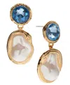 Inc International Concepts Gold-tone Crystal & Imitation Pearl Drop Earrings, Exclusively At Macy's