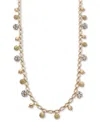 INC INTERNATIONAL CONCEPTS GOLD-TONE CRYSTAL & THREAD-WRAPPED BEAD CHARM NECKLACE, 36" + 3" EXTENDER, CREATED FOR MACY'S