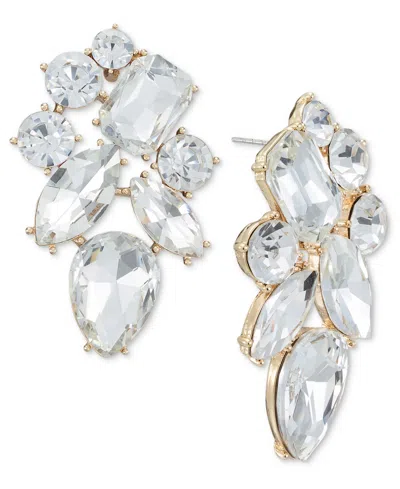 Inc International Concepts Gold-tone Crystal Cluster Drop Earrings, Created For Macy's