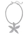 Inc International Concepts Gold-tone Crystal Starfish Statement Pendant Necklace, 16-1/2" + 3" Extender, Exclusively At Macy's