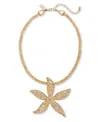 Inc International Concepts Gold-tone Crystal Starfish Statement Pendant Necklace, 16-1/2" + 3" Extender, Exclusively At Macy's