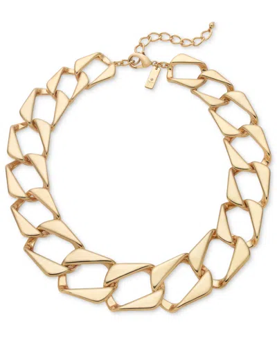 Inc International Concepts Gold-tone Large Geometric Chain All-around Collar Necklace, 18"+ 3" Extender, Created For Macy's