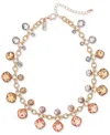 Inc International Concepts Gold-tone Mixed Stone Statement Necklace, 17-1/2" + 3" Extender, Exclusively At Macy's In Beige
