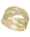 INC INTERNATIONAL CONCEPTS GOLD-TONE PAVE FLAME RING, CREATED FOR MACY'S