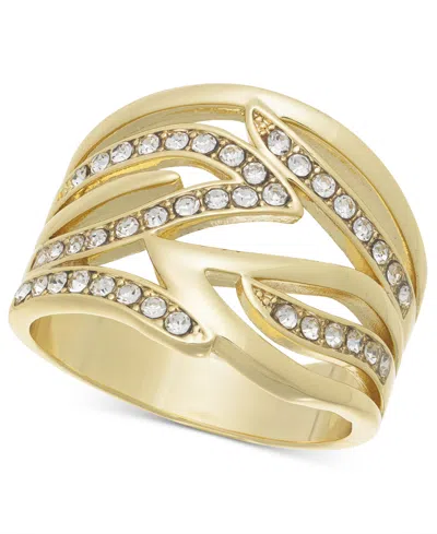 Inc International Concepts Gold-tone Pave Flame Ring, Created For Macy's