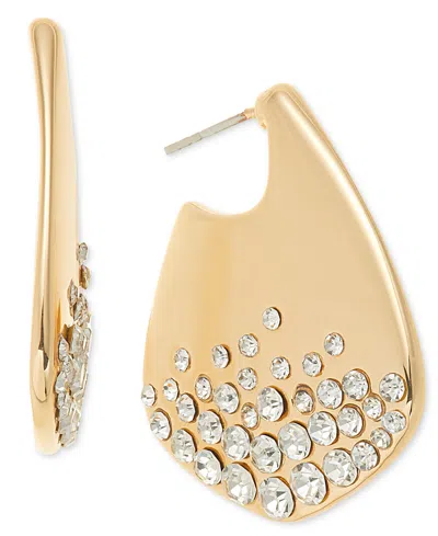 Inc International Concepts Gold-tone Pave Sculptural Drop Earrings, Exclusively At Macy's