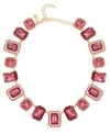 INC INTERNATIONAL CONCEPTS GOLD-TONE PINK STONE ALL AROUND NECKLACE, 18" + 3" EXTENDER, CREATED FOR MACY'S