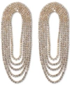 Inc International Concepts Gold-tone Rhinestone Chain Loop Statement Earrings, Created For Macy's In Gold